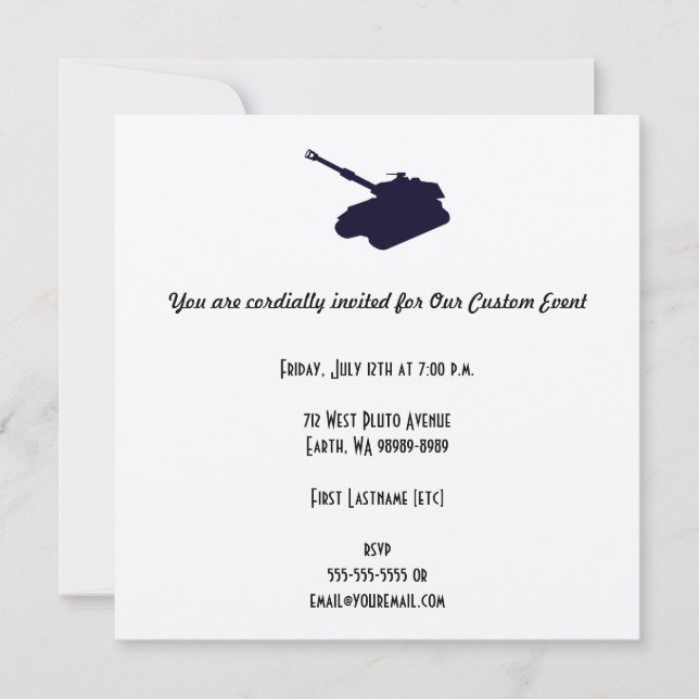 Invitación Playera sin mangas (Anverso)
