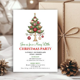 Invitación Playful artistic Christmas tree holiday party