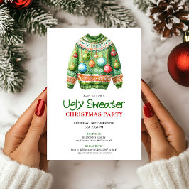 Invitación Playful Funny Ugly Sweater Holiday Invite