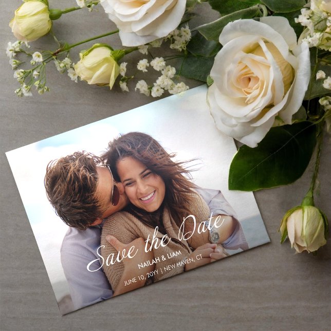 Invitación Playful Happy Photo Wedding Guardar la fecha (Subido por el creador)