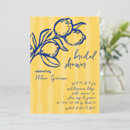 Invitación Playful Italian Handwritten Lemon Bridal Shower
