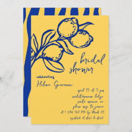 Invitación Playful Italian Handwritten Lemon Bridal Shower