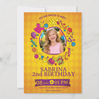 Invitación Playful Kids Birthday Invitation – Doodle Party