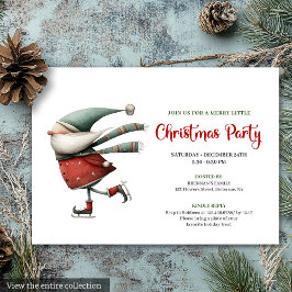 Invitación Playful Quirky Santa Watercolor Holiday Invite