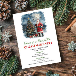 Invitación Playful Watercolor Christmas Scene Holiday Invite