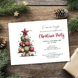 Invitación Playful Watercolor Christmas Tree Holiday Invite