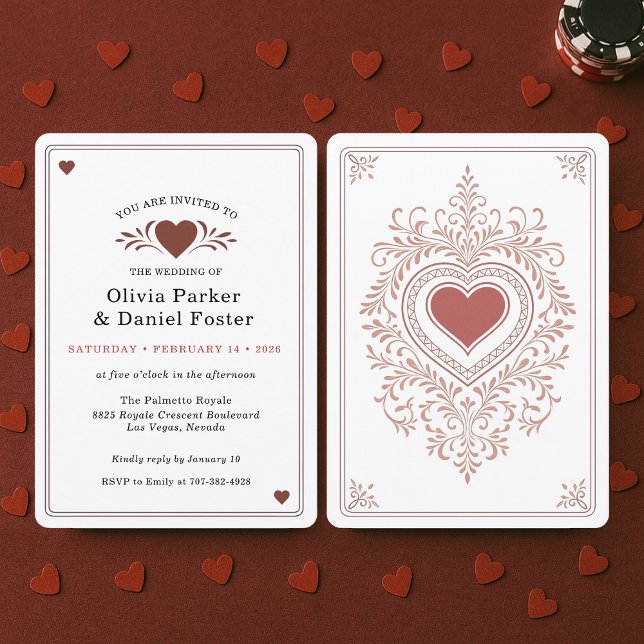 Invitación Playing Card Las Vegas Casino Wedding  (Subido por el creador)