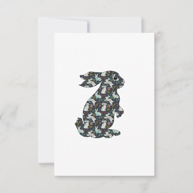 Invitación Playing Rabbits (Anverso)