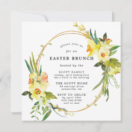 Invitación Plaza de brunch de Pascua Amarilla
