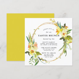 Invitación Plaza de brunch de Pascua Amarilla