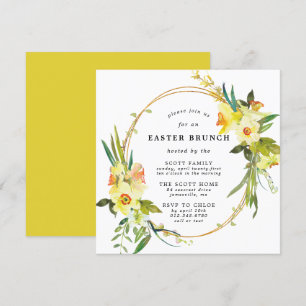 Invitación Plaza de brunch de Pascua Amarilla