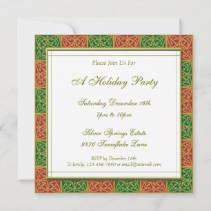 Invitación Plaza de vacaciones del elegante patrón de mosaico