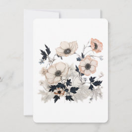 Invitación Plaza floral, diseño de arte nórdico, pasteles sua