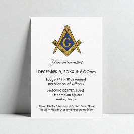 Invitación Plaza Masonería Freemason y Masonic Compass