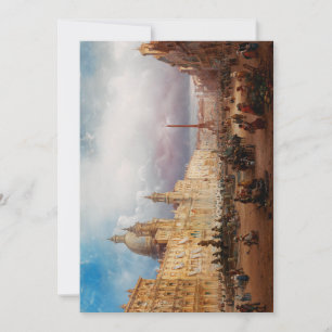 Invitación Plaza Navona Roma Mercado 1850 Arte