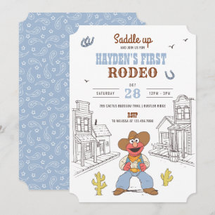Invitación Plaza Sésamo - Primer cumpleaños de Elmo en Rodeo