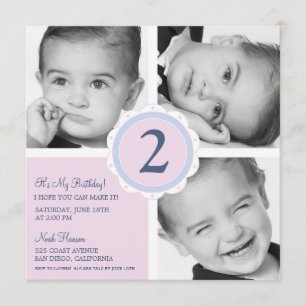 Invitación Plazas fotográficas de cumpleaños