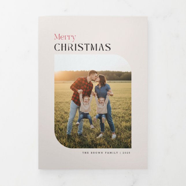 Invitación plegable de carta trifold de colaje de  (Foto de portada)