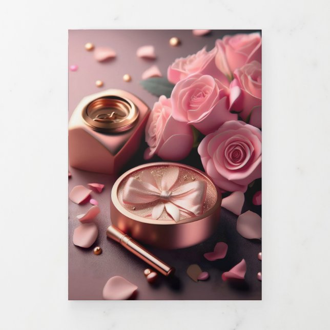 Invitación plegable trifold de 5" x 7" (Foto de portada)