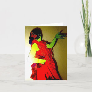 Invitación plegada de mano de Flamenco