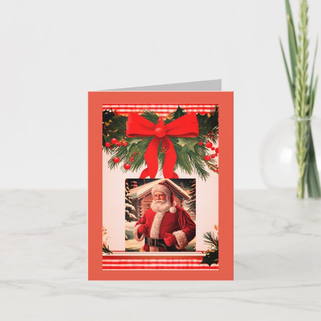 Invitación plegada de saludos navideños descargabl (Anverso)