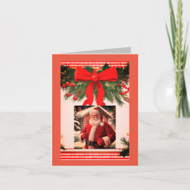 Invitación plegada de saludos navideños descargabl