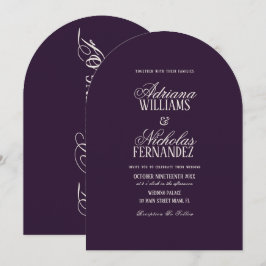 Invitación Plum Beginning Of Our Forever Wedding