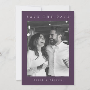 Invitación Plum Purple Boho Photo Save the Date I