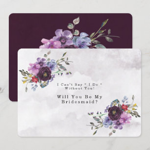 Invitación Plum Violet Moda Peony Serás Mi Novia