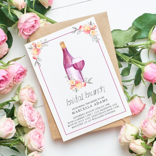 Invitación Plum Wine Bridal Brunch (Subido por el creador)