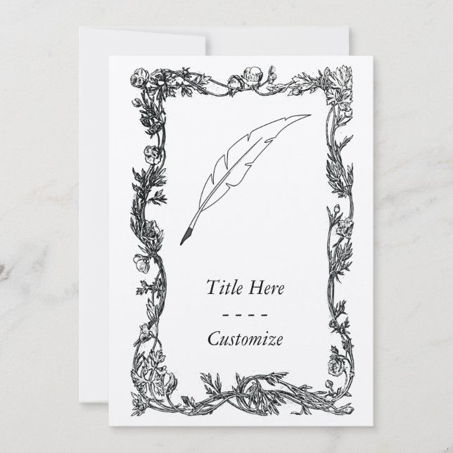 Invitación Pluma de canilla (Anverso)