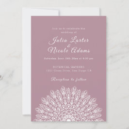 Invitación Pluma Suave Hierba Seca de las Pampas Mandala Boda