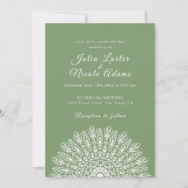 Invitación Pluma Suave Hierba Seca de las Pampas Mandala Boda