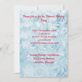 Invitación Plumas abstractas y copos de nieve 