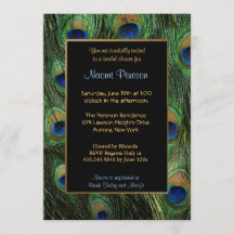 Plumas de pavo real - Ducha de novia