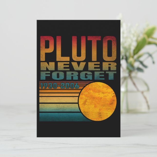 Invitación Plutón Nunca Olvides  (Anverso de pie)