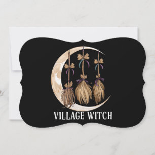 Invitación Poblado Bruja ocultación gótica naturaleza Wicca P
