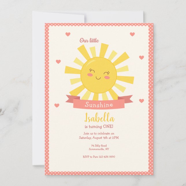 Invitación Poca Luz del Sol (Anverso)