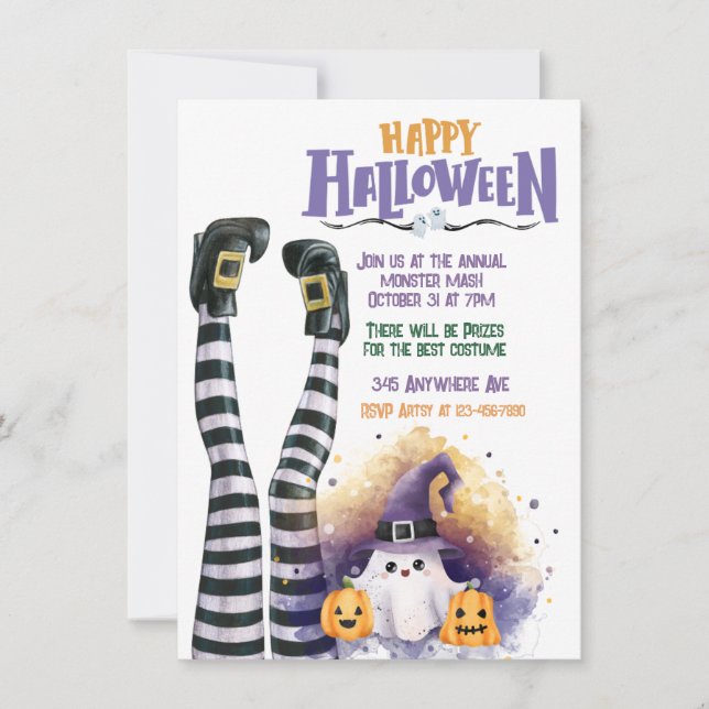 Invitación Poción de brujas (Anverso)