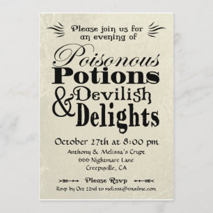 Invitación Pociones envenenadas