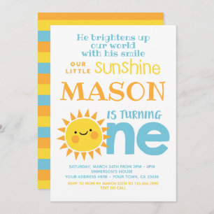 Invitación Poco 1r cumpleaños de la sol