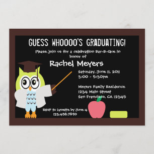 Invitación Poco búho graduado invita