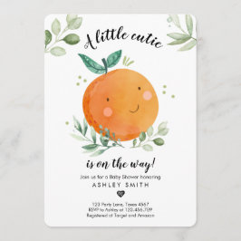 Invitación Poco cuatico género de la vegetación de Baby Showe
