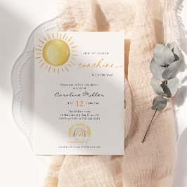 Invitación Poco Rayo De Sol Lluvia De Bebé