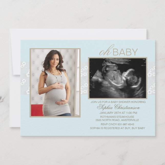 Invitación Pocos susurros azules (Anverso)