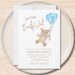 Invitación Podemos anticipar el Baby Shower de Wait Boy