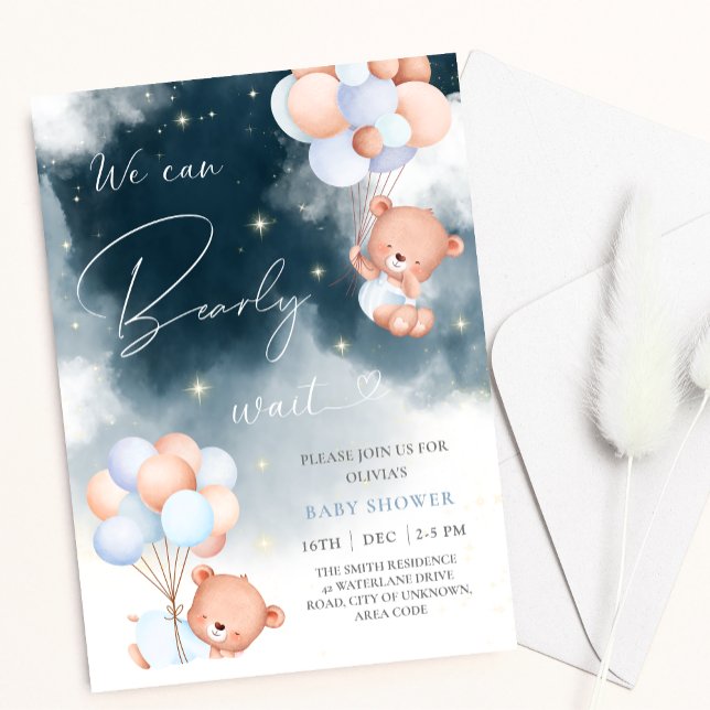 Invitación Podemos Embarazar A Bear Bear Bear Bear Boy Baby S (Subido por el creador)