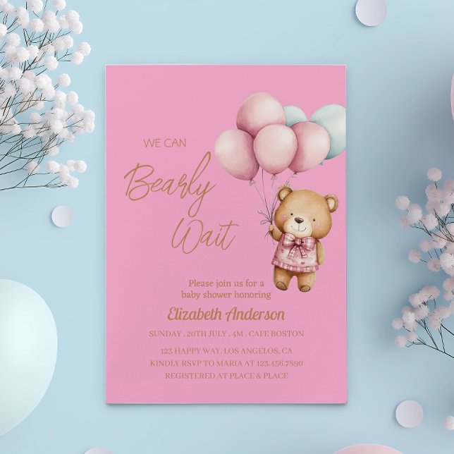 Invitación Podemos esperar a Baby Shower - linda bebé (Subido por el creador)
