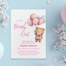 Invitación Podemos esperar a Baby Shower - linda bebé