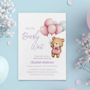 Invitación Podemos esperar a Baby Shower - linda bebé
